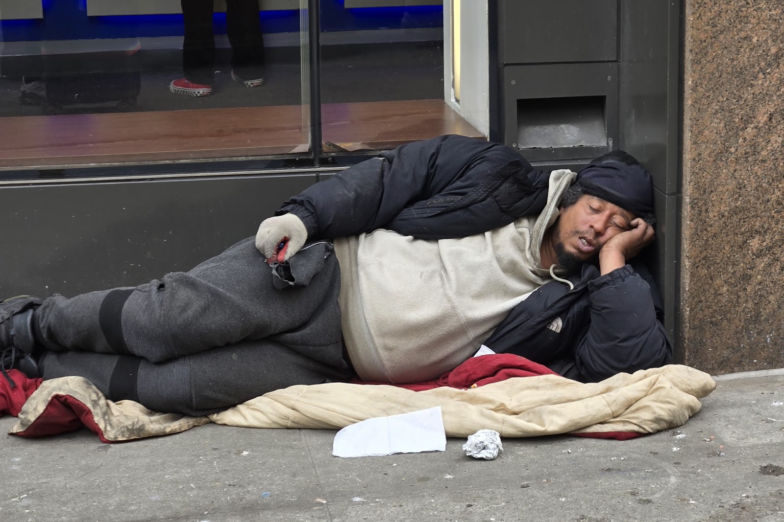 紐約街頭的流浪漢